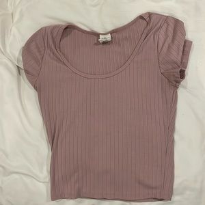 Nude pink fitted t-shirt